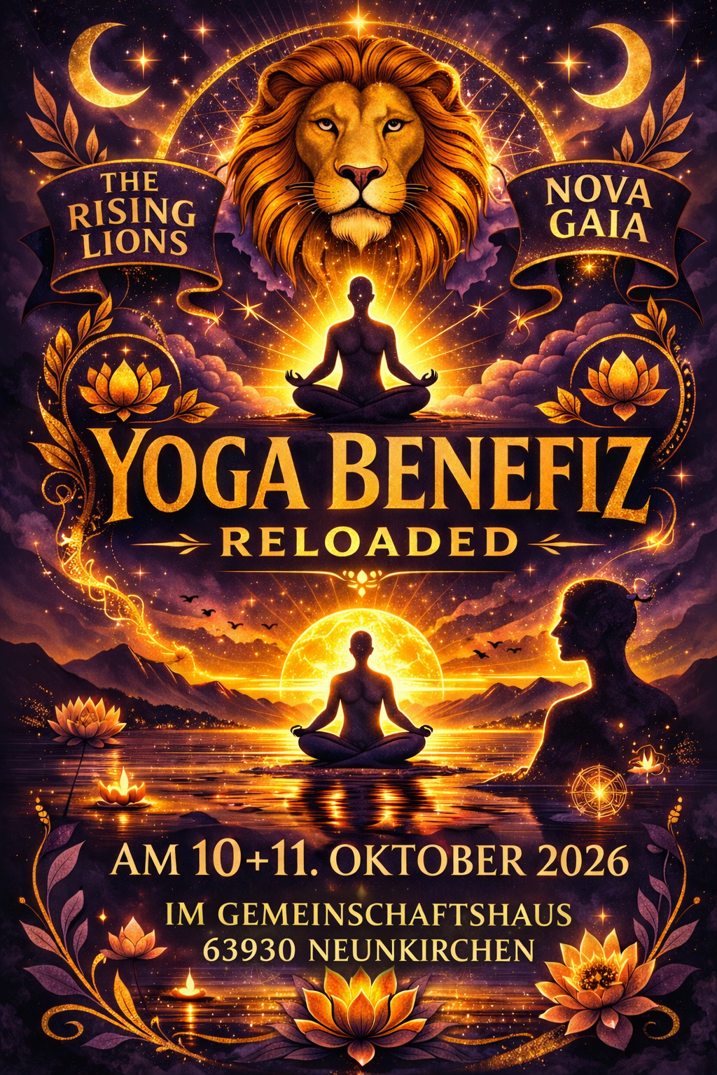 Yoga Benefiz Reloaded am 10. und 11. Oktober 2026 im Gemeinschaftshaus 63930 Neunkirchen